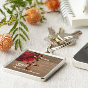 Priest 30th Ordination Jubileum Roos and Rosary Sleutelhanger