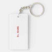 Priest 40th Ordination Jubileum Black Cross Sleutelhanger (achterkant)