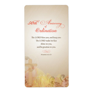 Priest, 50ste Jubileum van Ordination Blessing Etiket