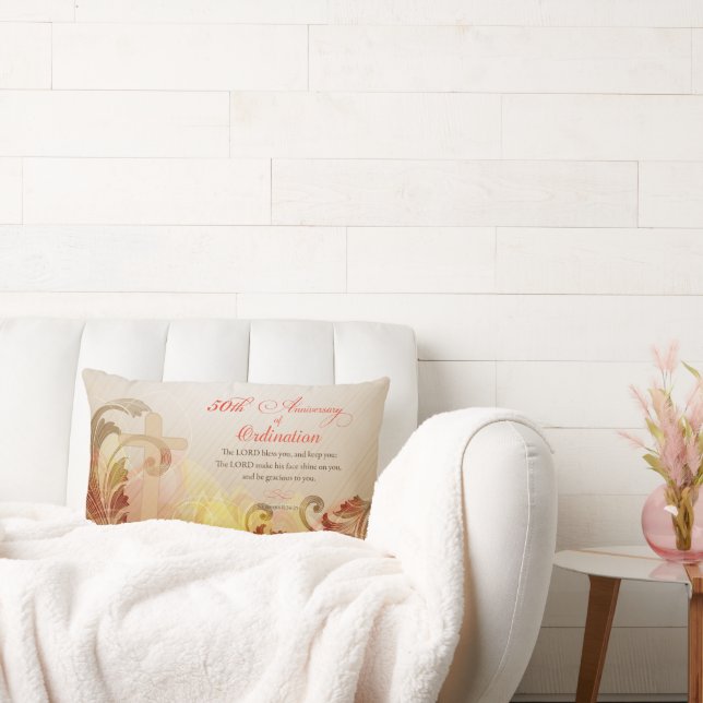 Priest, 50ste Jubileum van Ordination Blessing Kussen (Bank)