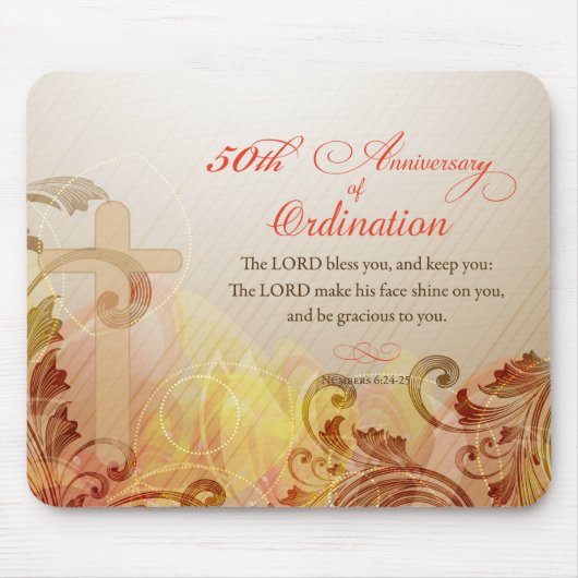Priest, 50ste Jubileum van Ordination Blessing Muismat (Voorkant)