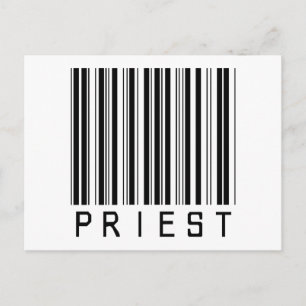 Priest Bar-code Briefkaart