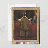Priest bij de Altar Briefkaart (Voorkant / Achterkant)