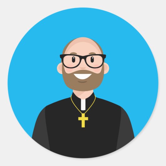 Priest Classic Round Sticker (Voorkant)