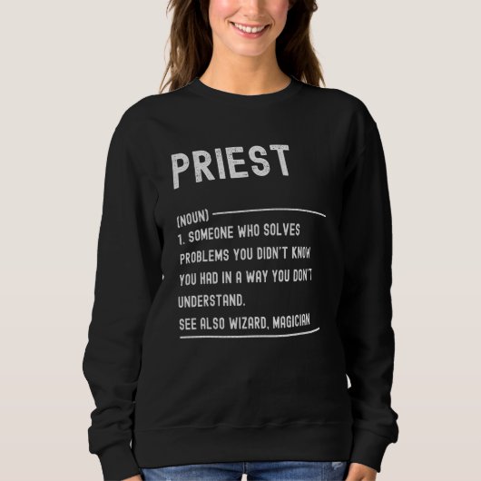 Priest Definition Shirts Funny Job Title (Voorkant)
