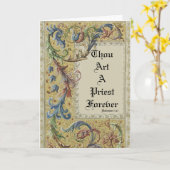 PRIEST EERSTE MASSA CHALICE HOST ORDINATION KAART (Gele Bloem)