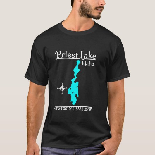 Priest Lake Idaho T-Shirt met lange mouwen (Voorkant)
