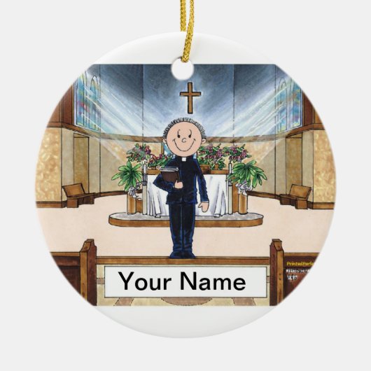 Priest - Male Keramisch Ornament (Voorkant)