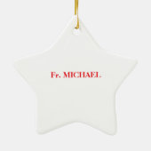 Priest Ordination Jubileum Black Cross Keramisch Ornament (Achterkant)