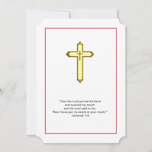 Priest Ordination Jubileum Celebration Event Kaart (Achterkant)