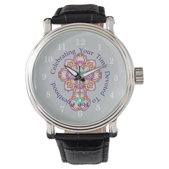 Priest Ordination Jubileum Gift Horloge (Voorkant)