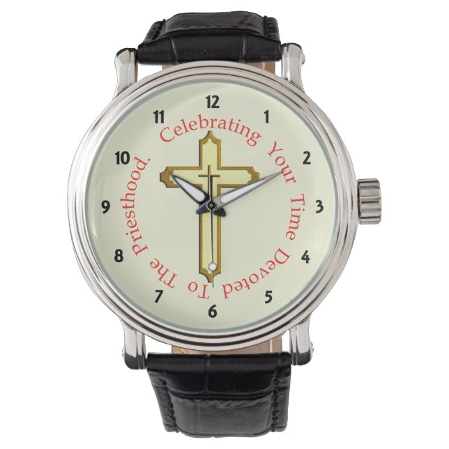 Priest Ordination Jubileum Gift Horloge (Voorkant)