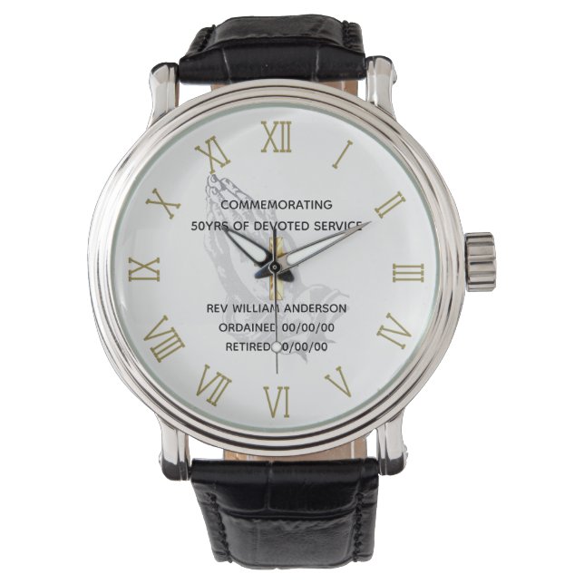 PRIEST Pensioen Watch Commemorative Elegant Horloge (Voorkant)