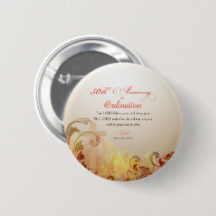 Priester, 50-jarig priesterjubileum zegen ronde button 5,7 cm