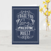 Priester dank u waardering kaart (Gele Bloem)