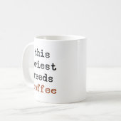 priester heeft koffiekoffie mok nodig (Voorkant links)