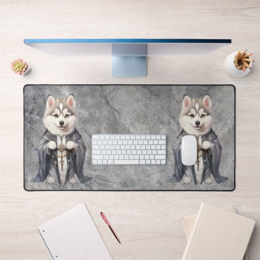Priester Koning Siberische Husky hond Bureaumat (Kantoor 1)