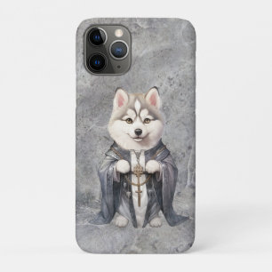 Priester Koning Siberische Husky hond iPhone 11 Pro Hoesje