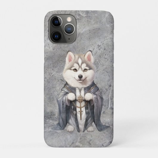 Priester Koning Siberische Husky hond Case-Mate iPhone Case (Achterkant)