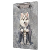 Priester Koning Siberische Husky hond Klembord (Links)