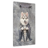 Priester Koning Siberische Husky hond Klembord (Rechts)