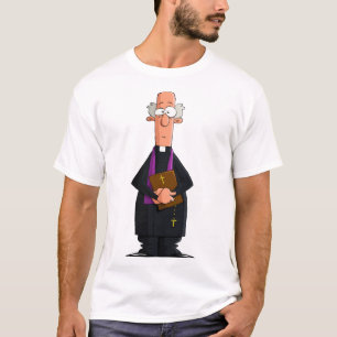 Priester met Bijbel IFunny geestelijke karakter T-shirt