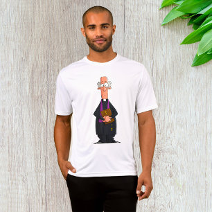 Priester met Bijbel IFunny geestelijke karakter T-shirt