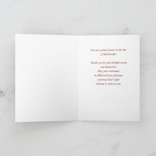 Priester Pensioen Goudkleurige Monstrans met Hosti Kaart (Binnen)