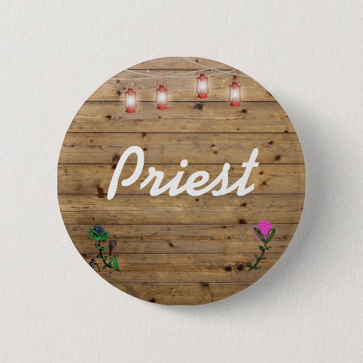 Priester Ronde Button 5,7 Cm (Voorkant)