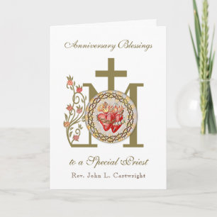 Priesterste Jubileum Orde Maagd Mary Jezus Kaart