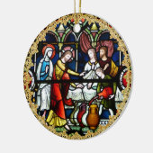 Priesterwijding Jubileum Glas in Lood Op Maat Gema Keramisch Ornament (Links)