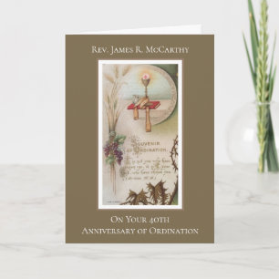 PRIESTERWIJDING JUBILEUM KELK HOSTIE KAART