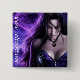 Priestess Dreaming Square Pin Badge Vierkante Button 5,1 Cm