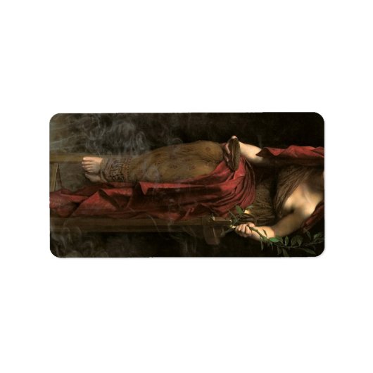 Priestess of Delphi, 1891 by John Collier Etiket (Voorkant)