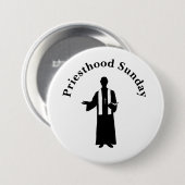 Priesthood Sunday Button van Priest met Bijbel (Voorkant /achterkant)