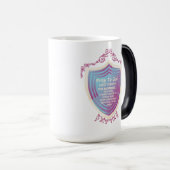 Priez Dieu Design Bleu Morph Mug (Devant droit)