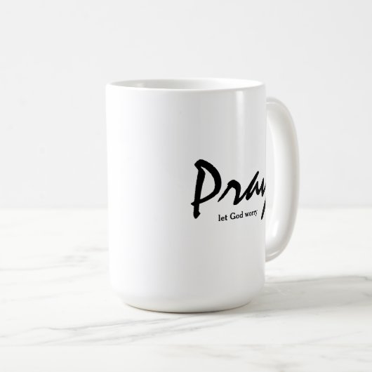Priez la tasse blanche classique (Devant droit)