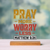 Priez Plus Inquiétez Moins Matthew 6_34 Conception (Neutre)