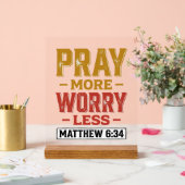 Priez Plus Inquiétez Moins Matthew 6_34 Conception (Mariage)