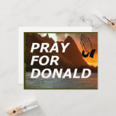 Priez pour Donald (Trump) 5"x7" Carte Get Well (Devant/Arrière en situation)