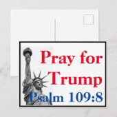 Priez pour la carte postale Trump (Devant / Derrière)