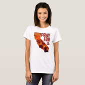 Priez pour le t-shirt Wildfire La California 2025 (Devant entier)