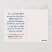 PRIEZ POUR LES PRES. Carte postale TRUMP (Dos)