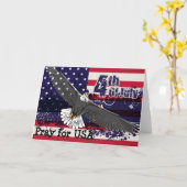 Priez pour les USA - Carte de voeux 4 juillet (Fleur jaune)