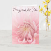 Priez pour vous Carte de voeux Fleur rose (Fleur jaune)