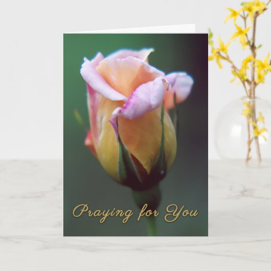 Priez pour vous Carte de voeux Rose (Fleur jaune)