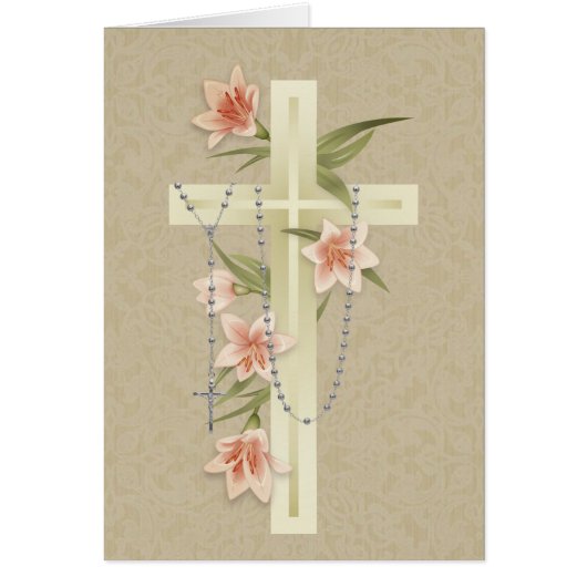 Priez pour vous le Saint Rosaire catholique floral (Devant)