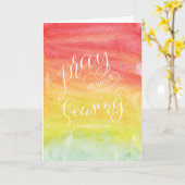 Priez Sans Cesser La Carte De Voeux (Fleur jaune)