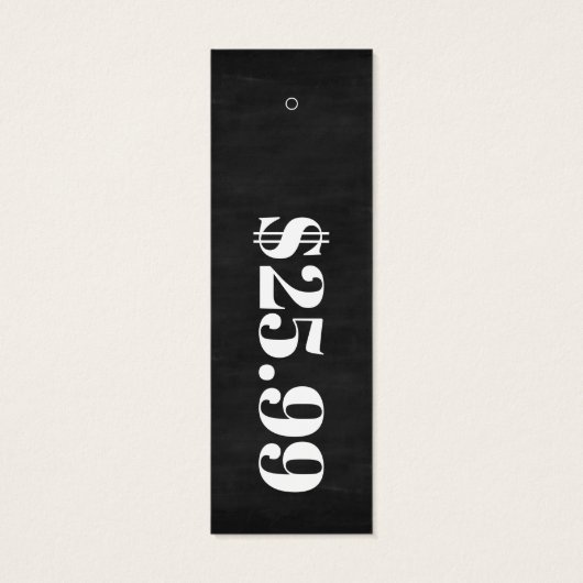 Prijs Alleen Chalkboad Skinny Clothing Hang Label Mini Visitekaartjes (Achterkant)