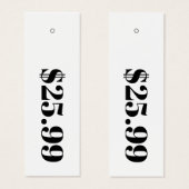 Prijs Alleen witte kleding Hang Label Mini Visitekaartjes (Voorkant /achterkant)